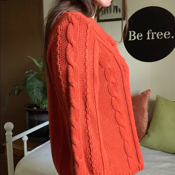 💛 CATO burnt orange knit 3 button cardigan - Picture 3 of 13
